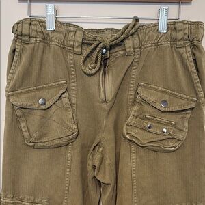 Free People Tahiti Cargo Pants - Olive (Army) Green Size XS